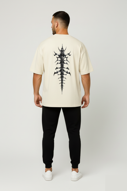 Unisex Terry Back Printed Oversized Tee