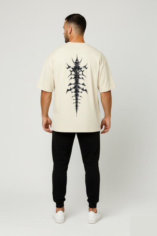 Unisex Terry Back Printed Oversized Tee